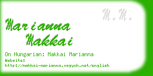 marianna makkai business card